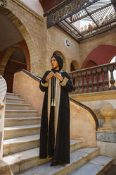 Moroccan kaftan in black